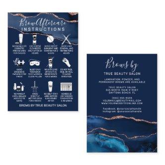 Navy Blue Rose Gold Agate Brows Aftercare Icon