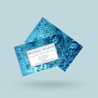 Navy Blue Water Bubbles - Scuba Diving Instructor