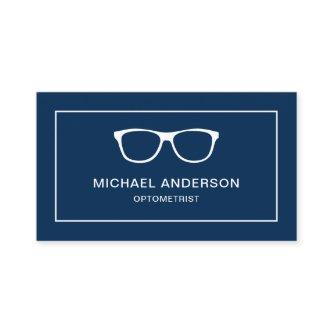 Navy Blue White Eyeglasses Eye Doctor Optometrist