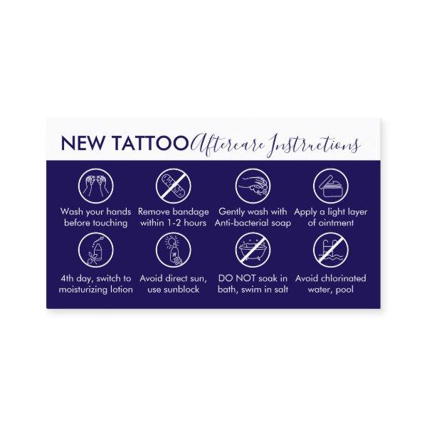 navy Body Art Aftercare Instructions Tattoo