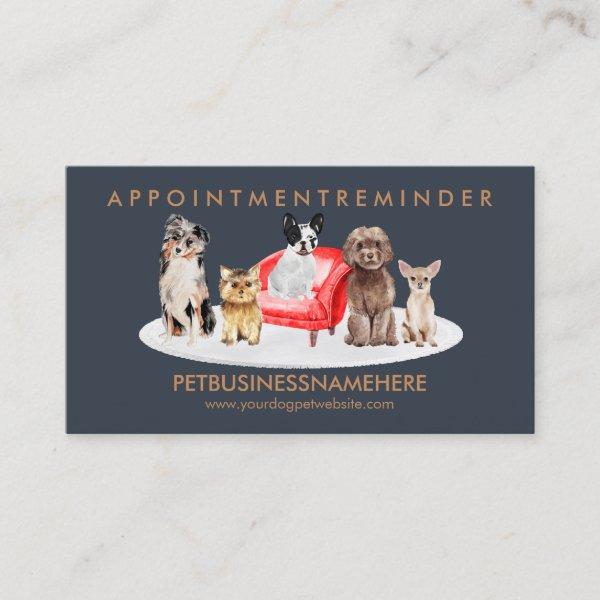 Navy Brown Pet Appointment Dogs