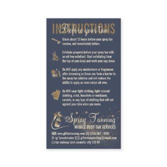 Navy Instructions Spray Tan Before AfterCare Guide