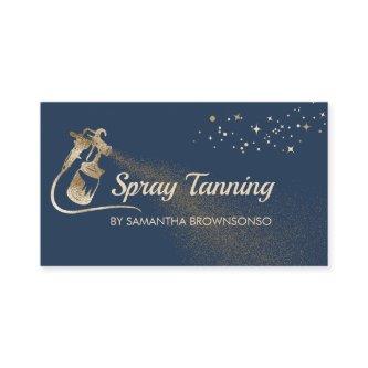 Navy Lux Gold Elegant Calligraphy Tan Spray