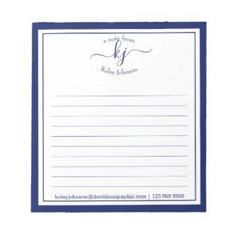 Navy Personalized Name | From The Desk Of Notepad