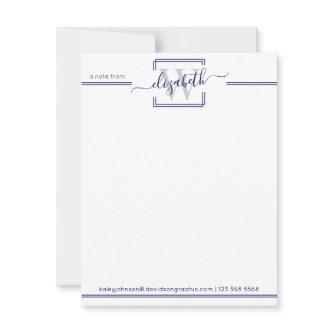 Navy Professional | From The Desk Of Note Card