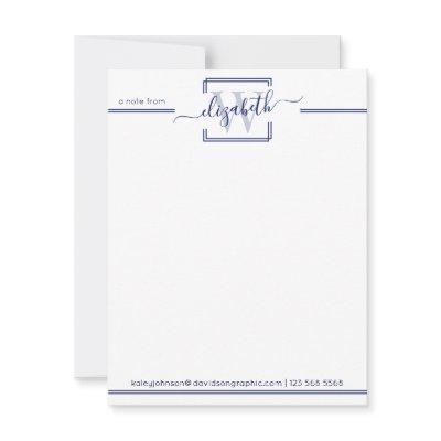 Navy Professional | From The Desk Of Note Card