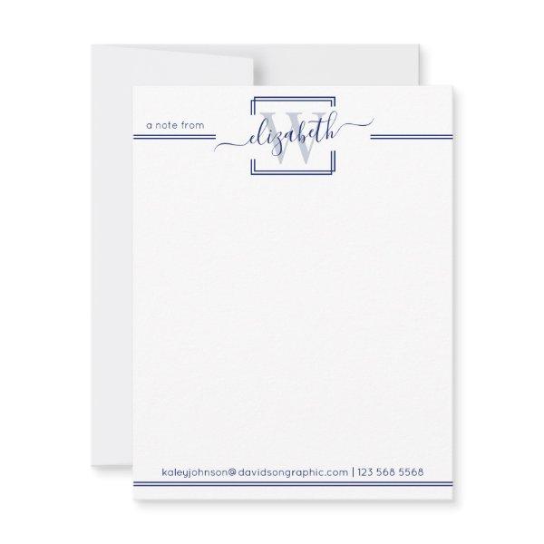 Navy Professional | From The Desk Of Note Card