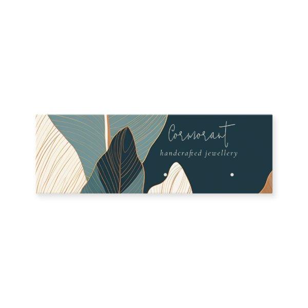 Navy Rust Gold Tropical Stud Loop Earring Display Mini