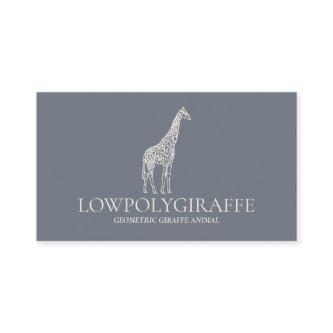 Navy Sage Cream Animal Lowpoly Giraffe