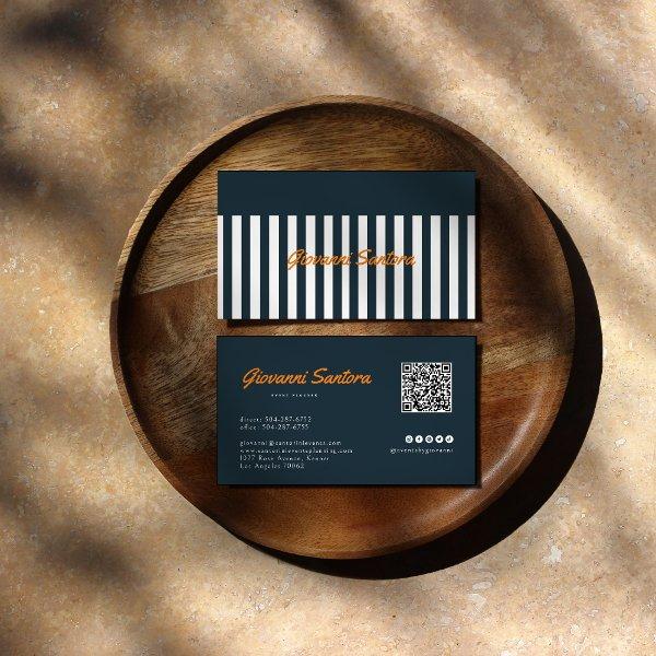 Navy Stripes | The Modern Gentleman's QR Code