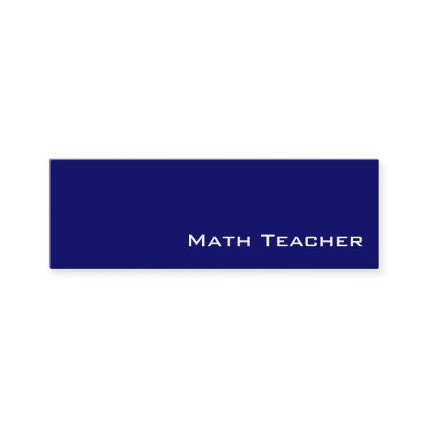Navy white Math Teacher