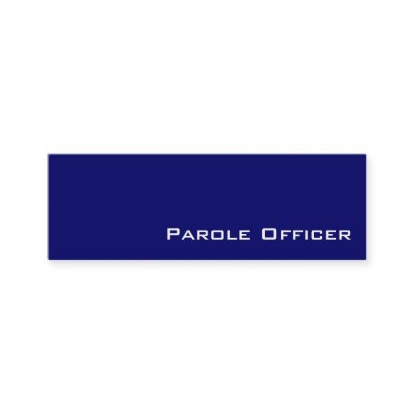 Navy white parole officer
