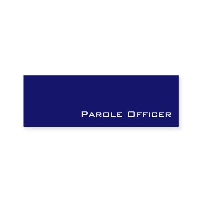 Navy white parole officer