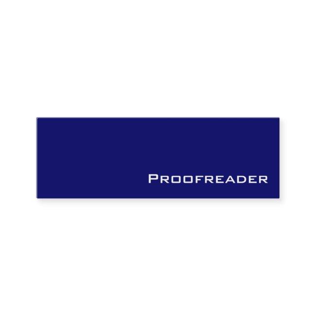 Navy white proofreader