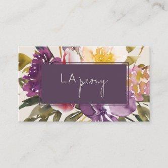 Navy Yellow Blush Burgundy Watercolor Floral