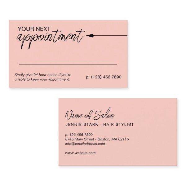 Neat Arrow Black Blush Minimal Next Appointment