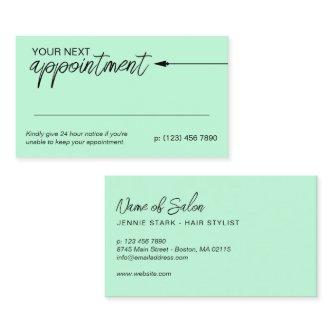 Neat Arrow Black Mint Minimal Next Appointment