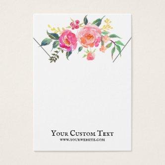Necklace Jewelry Display Card • Watercolor Floral