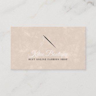 Needle And Threads Logo Seamstress Sewing Tailor