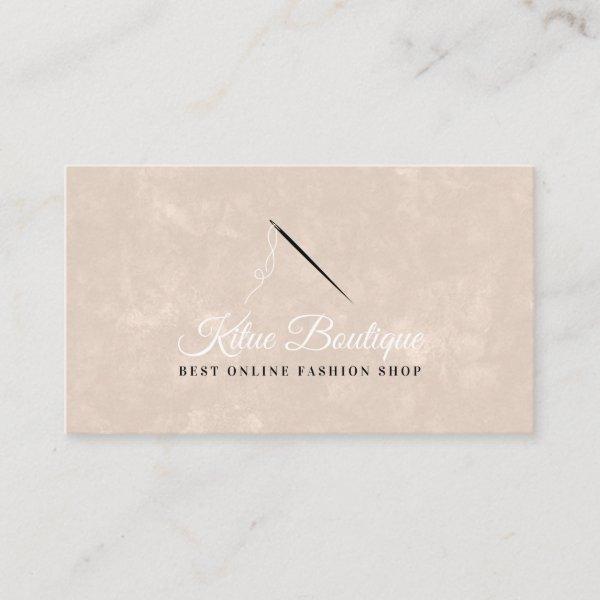 Needle And Threads Logo Seamstress Sewing Tailor