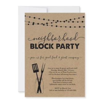 Neighborhood Block Party Invitation