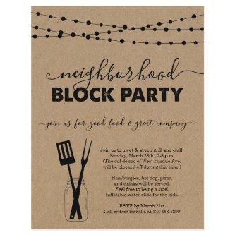 Neighborhood Block Party Invitation Flyer