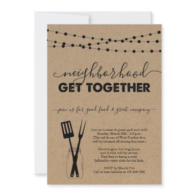 Neighborhood Get Together Invitation
