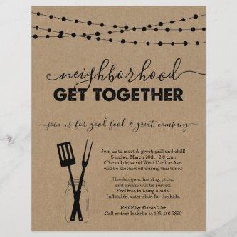 Neighborhood Get Together Invitation Flyer
