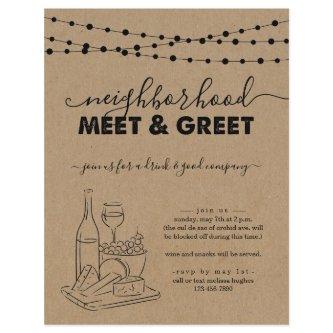 Neighborhood Meet and Greet Party Invitation Flyer
