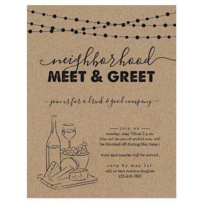 Neighborhood Meet and Greet Party Invitation Flyer