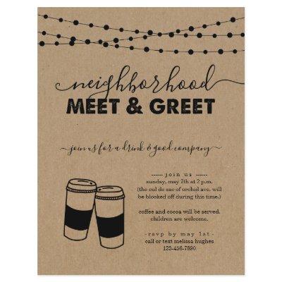 Neighborhood Meet and Greet Party Invitation Flyer