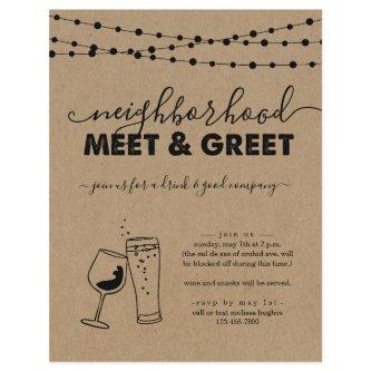 Neighborhood Meet and Greet Party Invitation Flyer