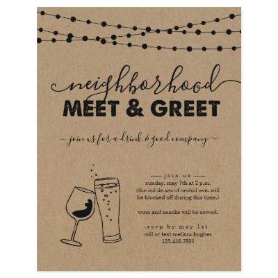 Neighborhood Meet and Greet Party Invitation Flyer