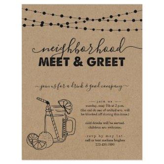 Neighborhood Meet and Greet Party Invitation Flyer
