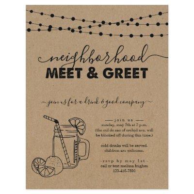 Neighborhood Meet and Greet Party Invitation Flyer