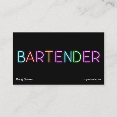 Neon bartender