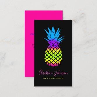 neon colors pineapple logo