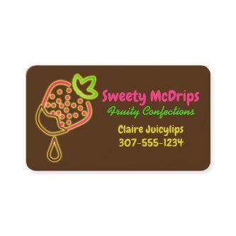 neon glow chocolate covered strawberry fruit