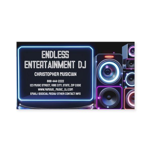 Neon Glow Dj Party Music Deejay DJs Disc Jockey