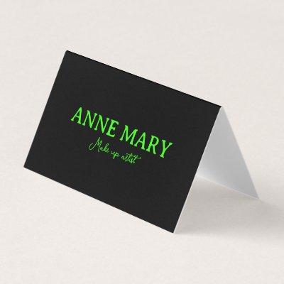 Neon Green Black Custom Color Make Up Artist 2023