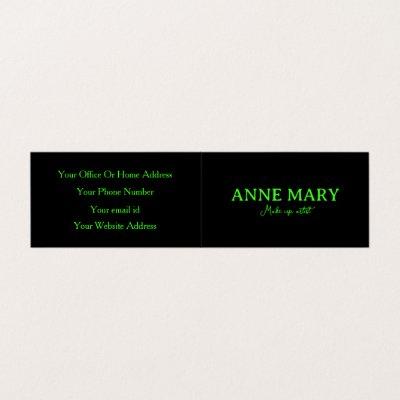 Neon Green Black Custom Color Make Up Artist Cool