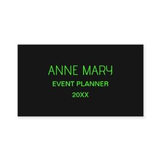 Neon Green Black Custom Color Weddings Modern 2024