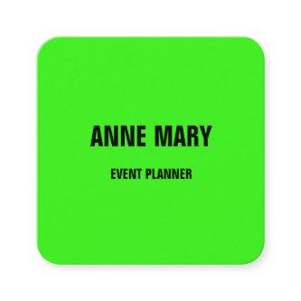 Neon Green Bright Colorful Wedding Event Planner2 Square