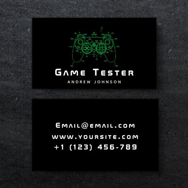 Neon Green Controller Joystick Game Tester Gamer