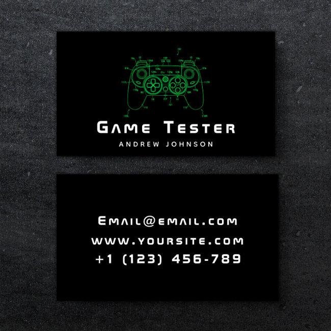 Neon Green Controller Joystick Game Tester Gamer