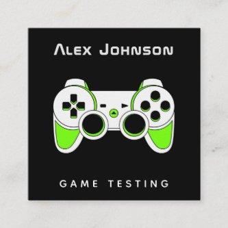 Neon Green Game Testing Tester Developer Joypad Square