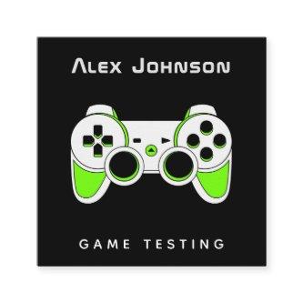 Neon Green Game Testing Tester Developer Joypad Square