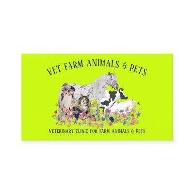 neon green Horse Cow Sheep Dog Cat Bird Animal Pet