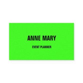 Neon Green Professional Modern Colorful Event Plan