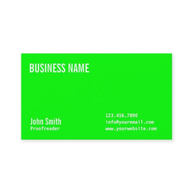 Neon Green Proofreading